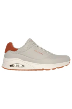 Sneakers color grigio con suola ammortizzata Air-Cooled Memory Foam Skechers Uno Suited On Air