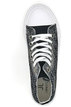 Sneakers Con Flatform Lancetti 123 Nere