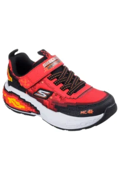 Sneakers da bambino rosse pixel Skechers MEGA CRAFT 4K