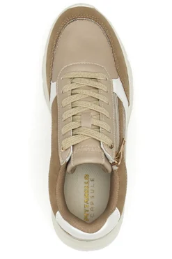 Sneakers da donna beige con inserti a contrasto Pittarello 8W25309