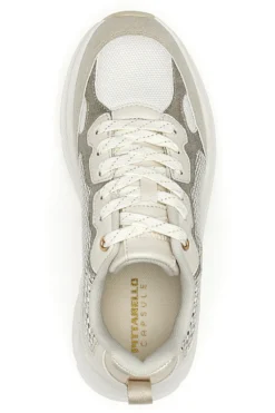 Sneakers da donna beige con inserti mesh Pittarello 8W25069