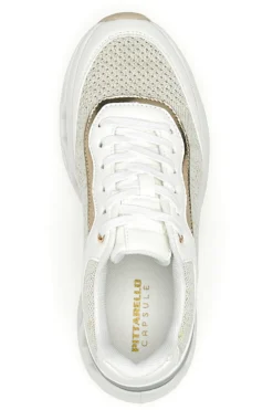 Sneakers da donna beige con inserti traforati Pittarello 8W25013