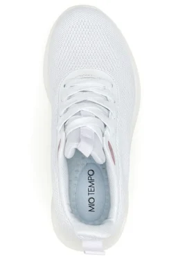 Sneakers da donna bianco in tessuto traspirante Mio tempo TF2593