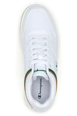 Sneakers da uomo bianche con dettagli verdi Champion RD18 Low