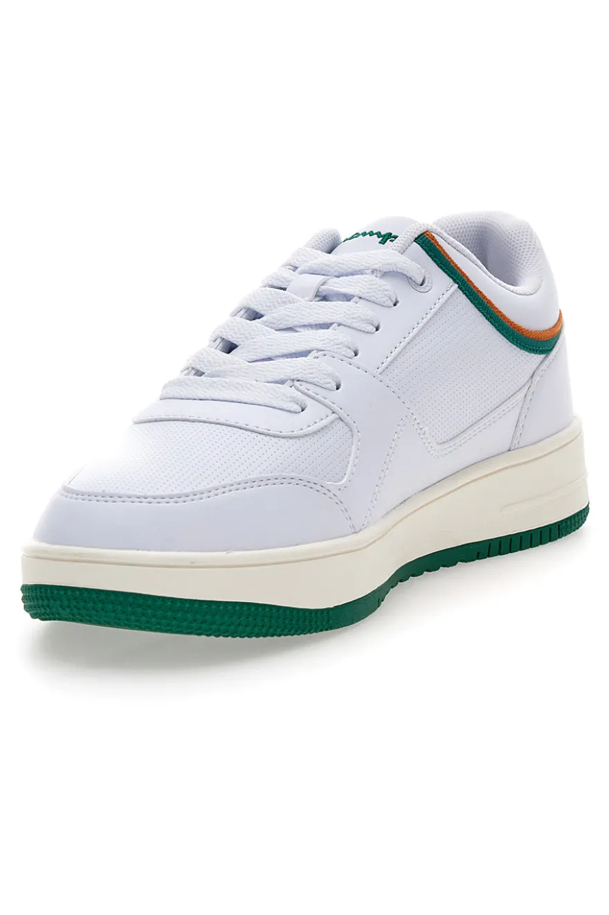 Sneakers da uomo bianche con dettagli verdi Champion RD18 Low