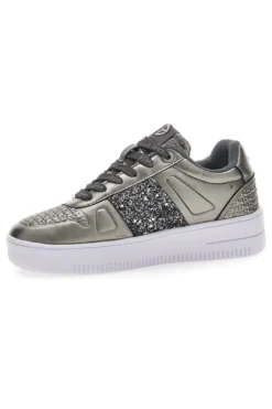 Sneakers Flatform Soprani Jimmy Glitter Piombo