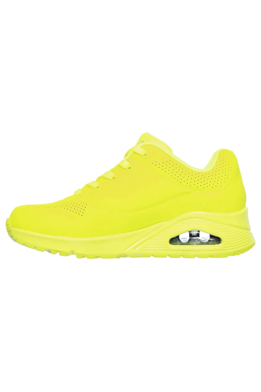 Sneakers Gialle da Donna Skechers Uno-Night Shades