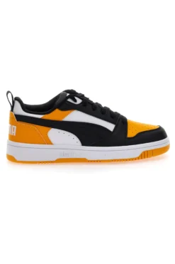 Sneakers Gialle e Nere con lacci Puma Rebound V6 Lo Jr