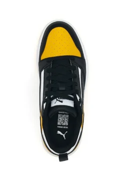Sneakers Gialle e Nere con lacci Puma Rebound V6 Lo Jr