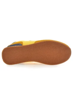 Sneakers gialle in tessuto con dettagli scamosciati Gas OMY MIX