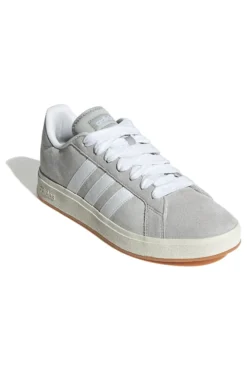 Sneakers grigie con dettagli bianchi stile retrò Adidas Grand Court Base 00s