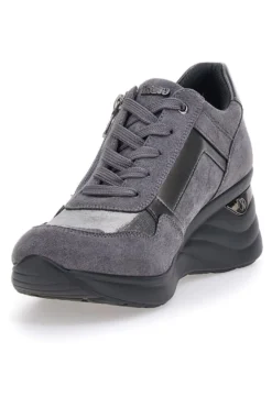 Sneakers grigie con Lacci e Platform INBLU IN402025