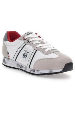 Sneakers Grigie e Bianche Con Lacci Marina Militare MM255