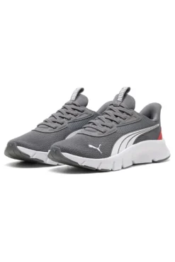 Sneakers grigie e bianche slip on in mesh Puma Flexfocus Lite SLIPTECH Jr