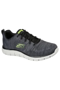 Sneakers Grigie e Lime Con Memory Foam Skechers Track Bucolo
