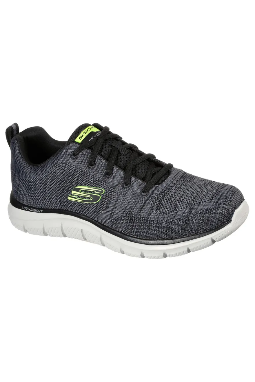 Sneakers Grigie e Lime Con Memory Foam Skechers Track Bucolo