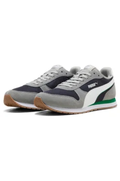 Sneakers grigie e navy in mesh con dettagli scamosciati Puma ST Miler