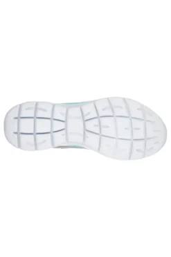 Sneakers grigie e verde acqua in pelle e mesh con Memory Foam Skechers Summits Suited