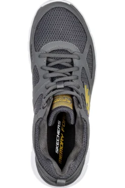 Sneakers grigie in pelle e mesh con soletta memory foam Skechers Burns Agoura da Uomo