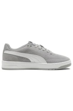 Sneakers grigie in pelle scamosciata con suola in gomma Puma Court Classic Clean SD