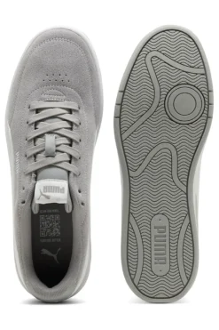 Sneakers grigie in pelle scamosciata con suola in gomma Puma Court Classic Clean SD