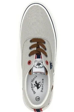 Sneakers grigie in tela con dettagli a contrasto BEVERLY HILLS POLO BATH CVS