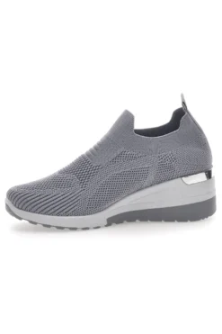Sneakers Grigie Slip-on Con Zeppa Prima Riga 432