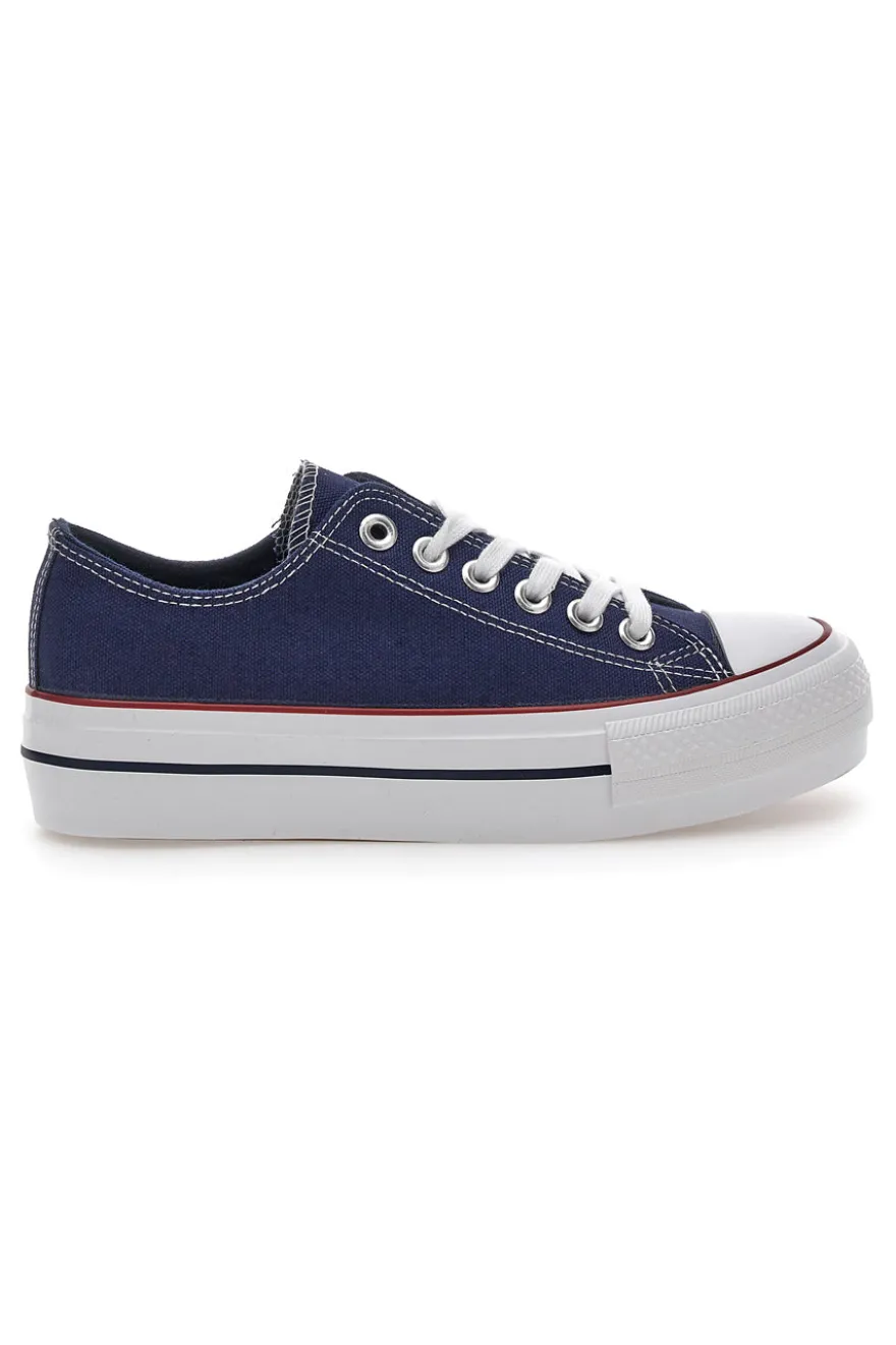 Sneakers in Tela Blu con Lacci Me & Me 1878