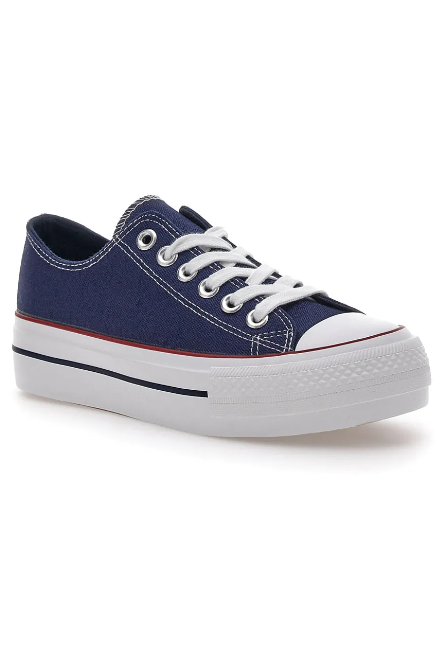 Sneakers in Tela Blu con Lacci Me & Me 1878