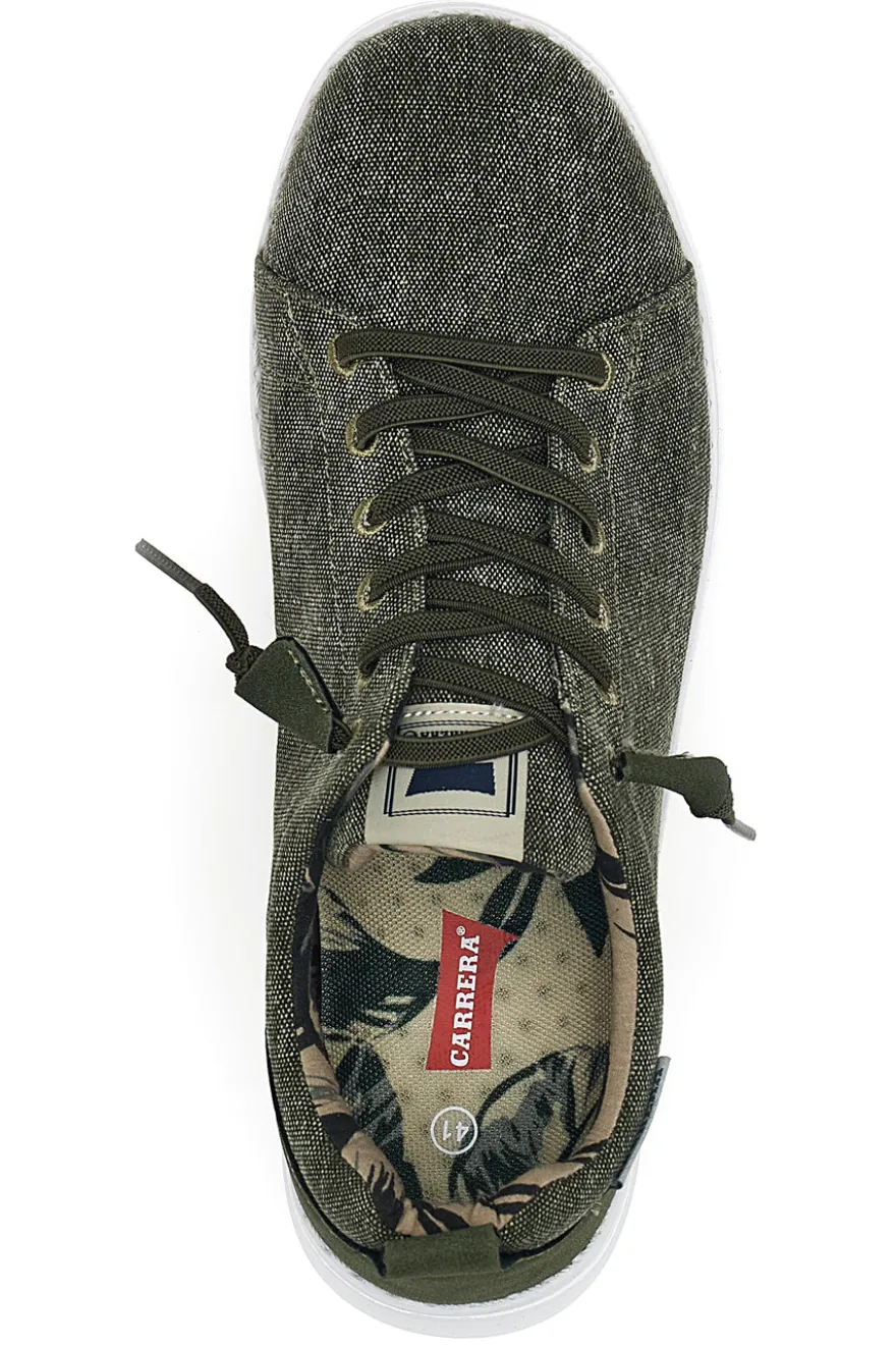 Sneakers In Tela Verde Scuro Carrera 11102D