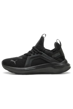 Sneakers junior nere in tessuto con suola ammortizzata Puma Softride Enzo 5 Jr