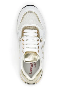 Sneakers Laura Biagiotti 8370 Bianche Oro