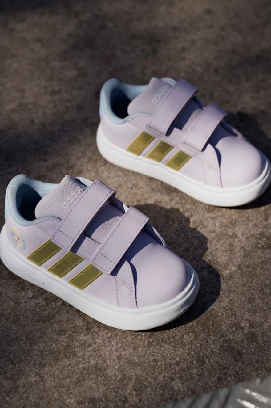 Sneakers lilla con dettagli Frozen e suola EVA Adidas Grand Court Elsa I
