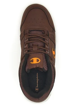 Sneakers marroni con logo arancione Champion RD18 LOW COMB B GS