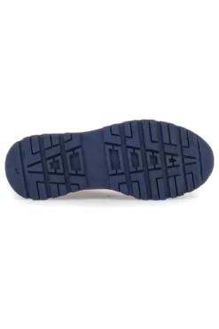 Sneakers marroni e blu in pelle con zip laterale Pittarello eco 25275003