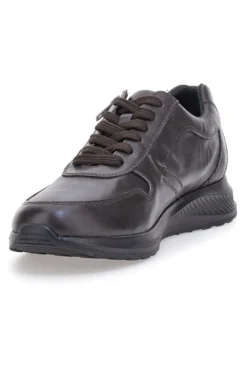 Sneakers marroni in pelle con zip laterale Claremorris 23066510