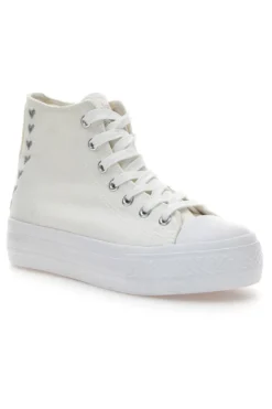 Sneakers Mid-Cut Bianche Con Platform Energy 117
