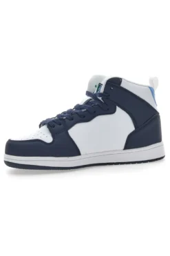Sneakers Mid-Cut Bianche e Blu Leone 37