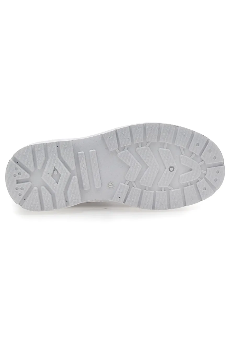 Sneakers Mid Cut Cotton Belt Linen Nere