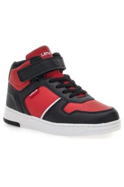 Sneakers mid rosso nere con strappo Levi's Kick Mid Se