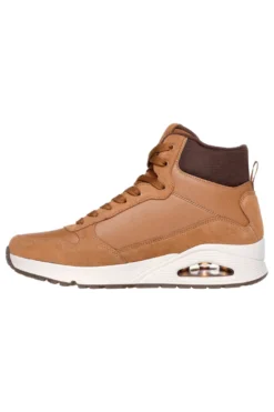 Sneakers mid-top color cuoio in suede e duraleather Skechers Uno Stacre Mid
