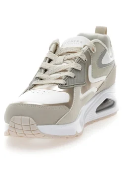 Sneakers natural con dettagli metallici e suola Air Skechers Uno Gen1 Color Surge