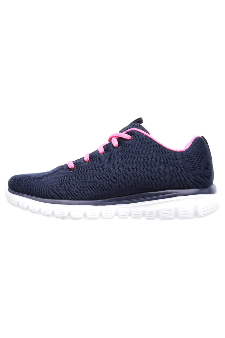 Sneakers Navy Con Pianta Larga Skechers Graceful Get Connected
