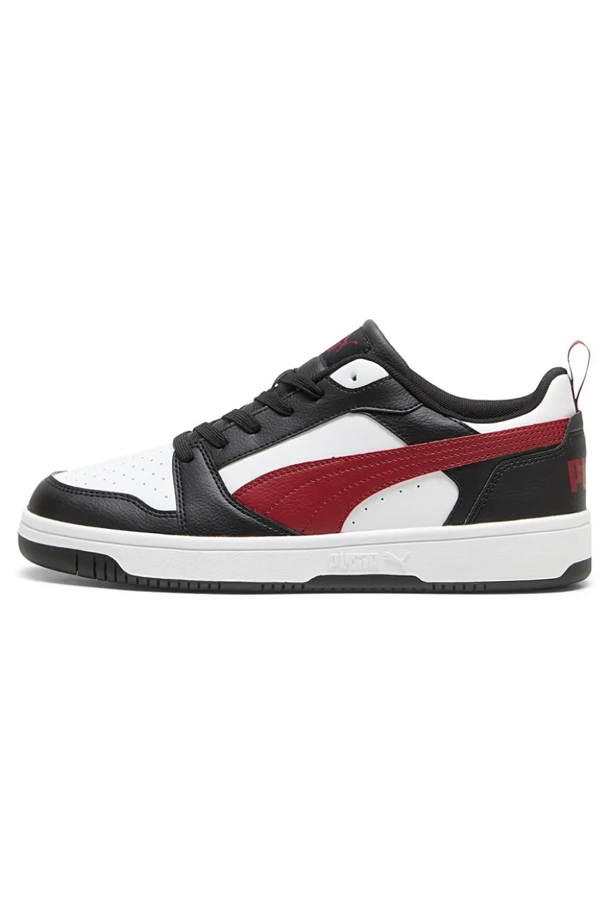 Sneakers Nere Bianche e Rosse Puma Rebound V6 Low