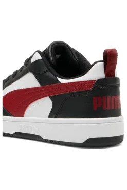 Sneakers Nere Bianche e Rosse Puma Rebound V6 Low