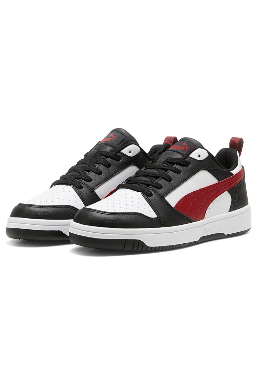 Sneakers Nere Bianche e Rosse Puma Rebound V6 Low