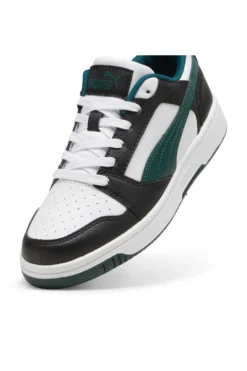 Sneakers Nere Bianche e Verdi Puma Rebound V6 Low Jr