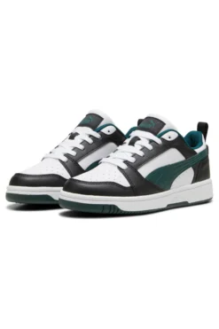 Sneakers Nere Bianche e Verdi Puma Rebound V6 Low Jr