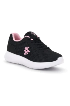 Sneakers nere con dettagli rosa in mesh 2t2l 155BK070903