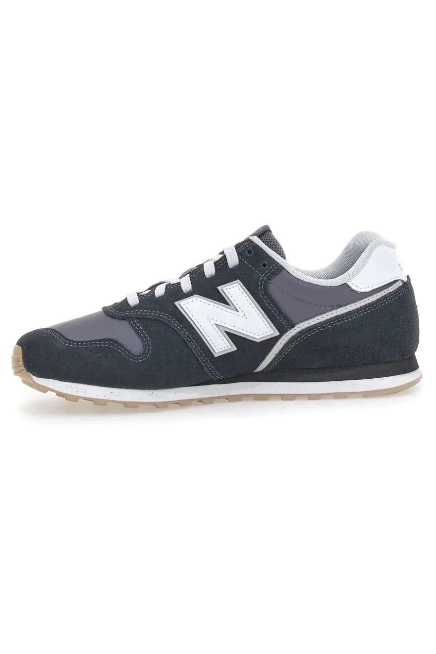 Sneakers Nere Con Pelle Scamosciata New Balance 373